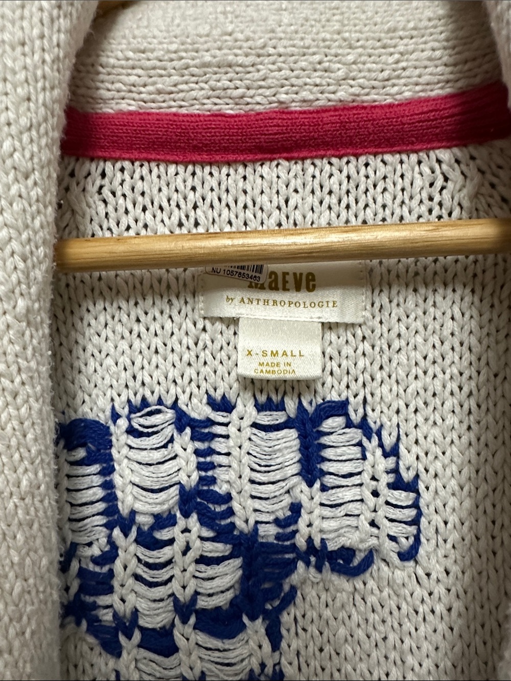Maeve by Anthropologie blue lobster sweater Sz XS - Picture 3 of 8